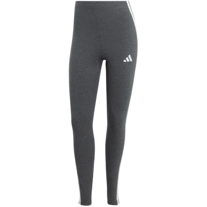 Moteriškos medvilninės tamprės adidas Essentials 3-Stripes, pilkos