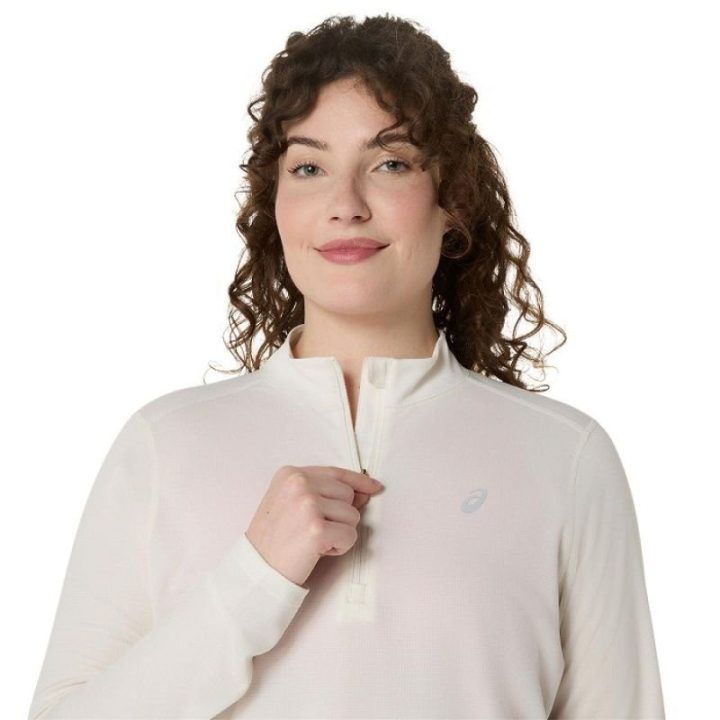 Moteriški bėgimo marškinėliai su pusiniu užtrauktuku ASICS Icon