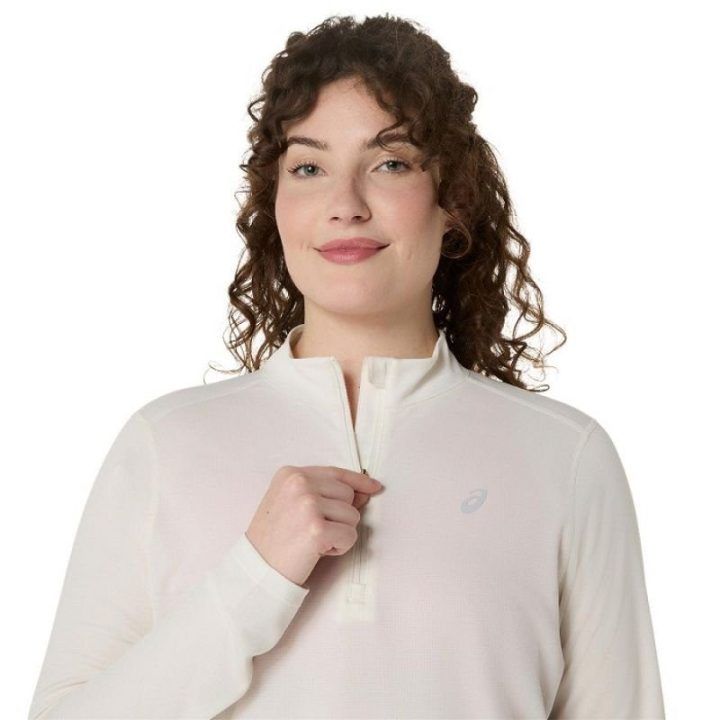Moteriški bėgimo marškinėliai su pusiniu užtrauktuku ASICS Icon