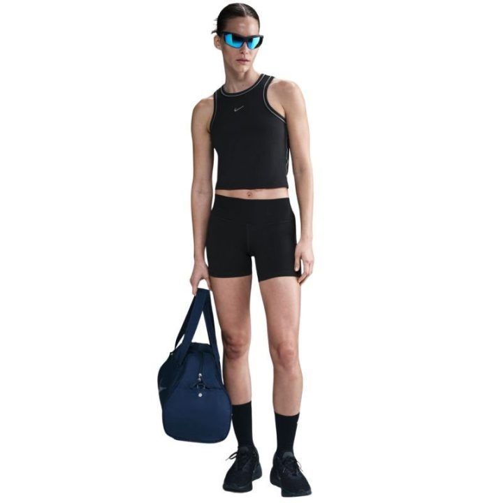 Moteriški trumpinti marškinėliai Nike Dri-FIT One Fit Crop, juodi
