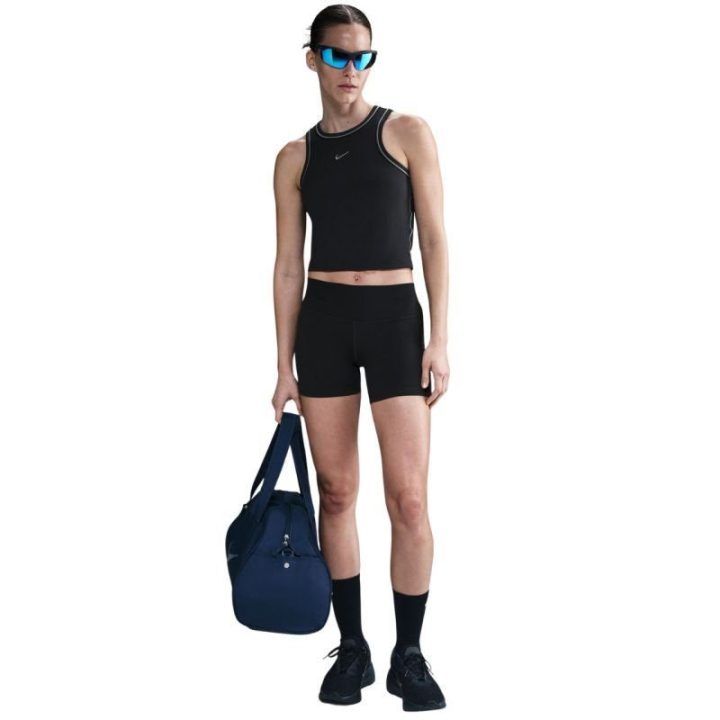 Moteriški trumpinti marškinėliai Nike Dri-FIT One Fit Crop, juodi