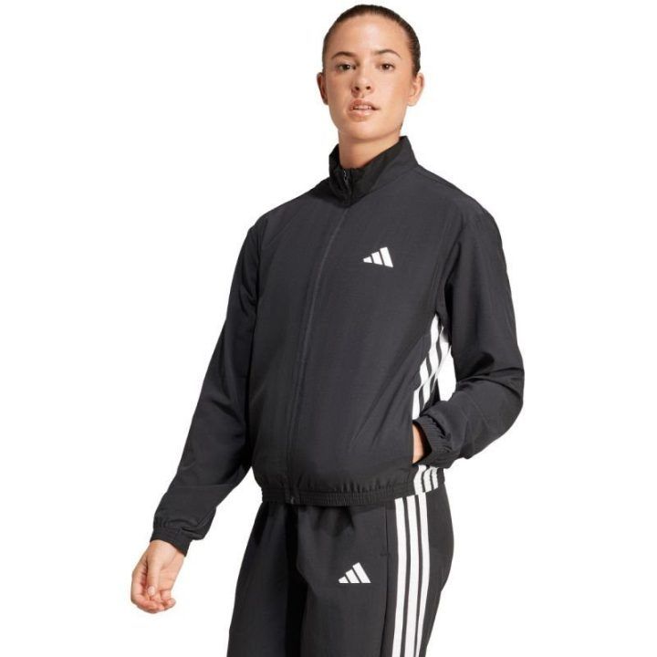 Moteriška striukė adidas Train Essentials 3-Stripes, juoda ir balta