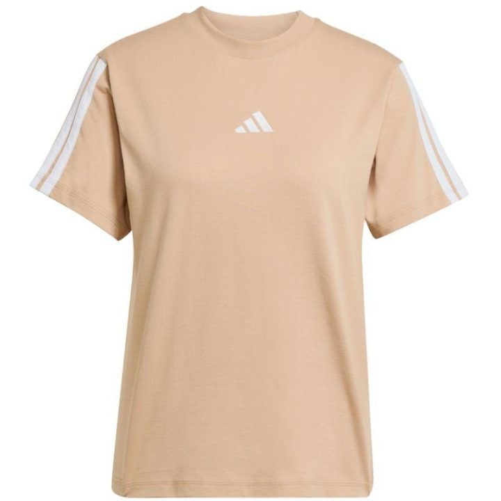 Moteriški medvilniniai marškinėliai adidas Essentials 3-Stripes Cotton