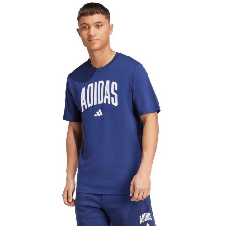 Vyriški marškinėliai adidas Collegiate Lineage Graphic, tamsiai mėlyni