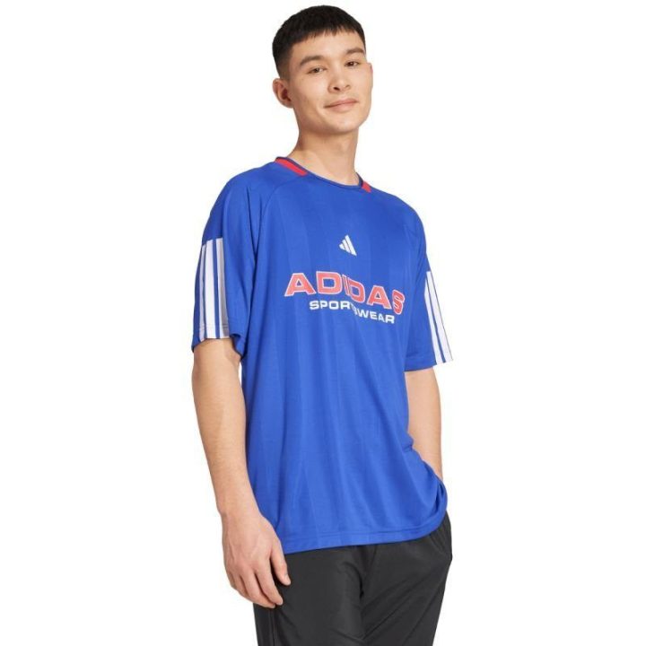 Vyriški laisvo kirpimo marškinėliai adidas House of Tiro, mėlyni