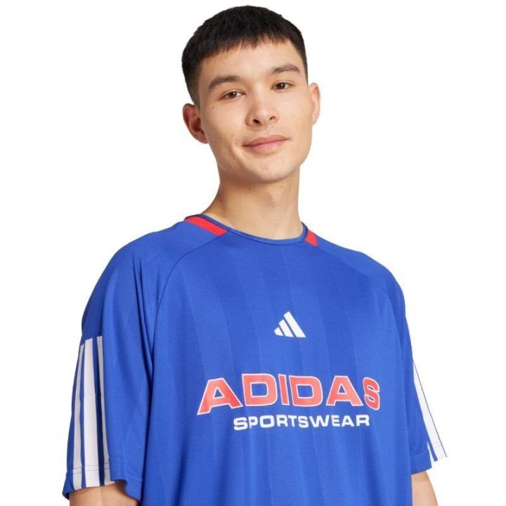 Vyriški laisvo kirpimo marškinėliai adidas House of Tiro, mėlyni