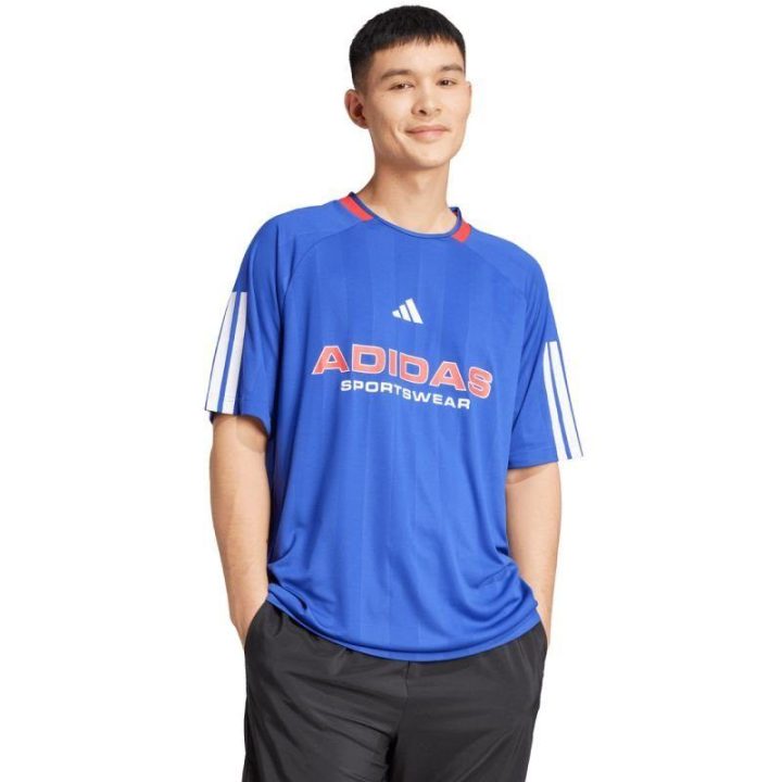 Vyriški laisvo kirpimo marškinėliai adidas House of Tiro, mėlyni