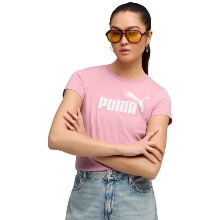 Moteriški marškinėliai Puma Ess No.1 Logo, šviesiai rožiniai