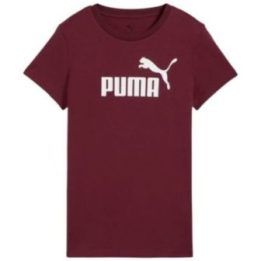Moteriški medvilniniai marškinėliai Puma Ess No.1 Logo, bordo
