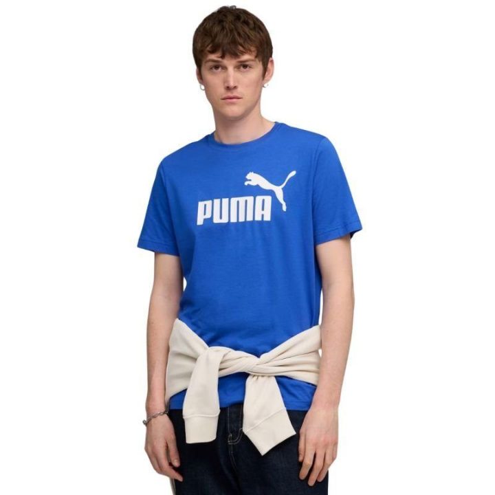Vyriški medvilniniai marškinėliai Puma Ess No.1 Logo, mėlyni