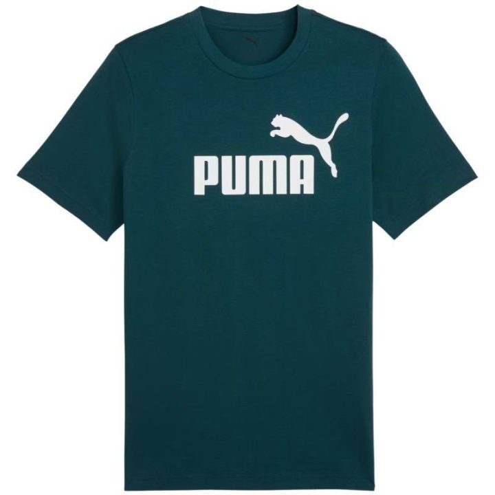 Vyriški medvilniniai marškinėliai Puma ESS No.1 Logo, žali