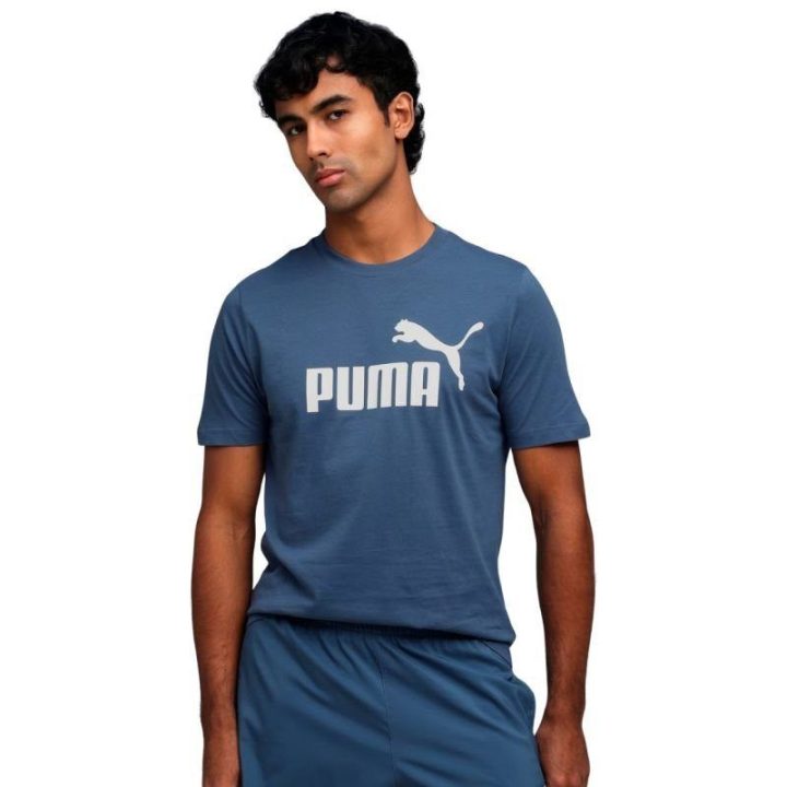 Vyriški medvilniniai marškinėliai Puma Ess No.1 Logo Tee, mėlyni