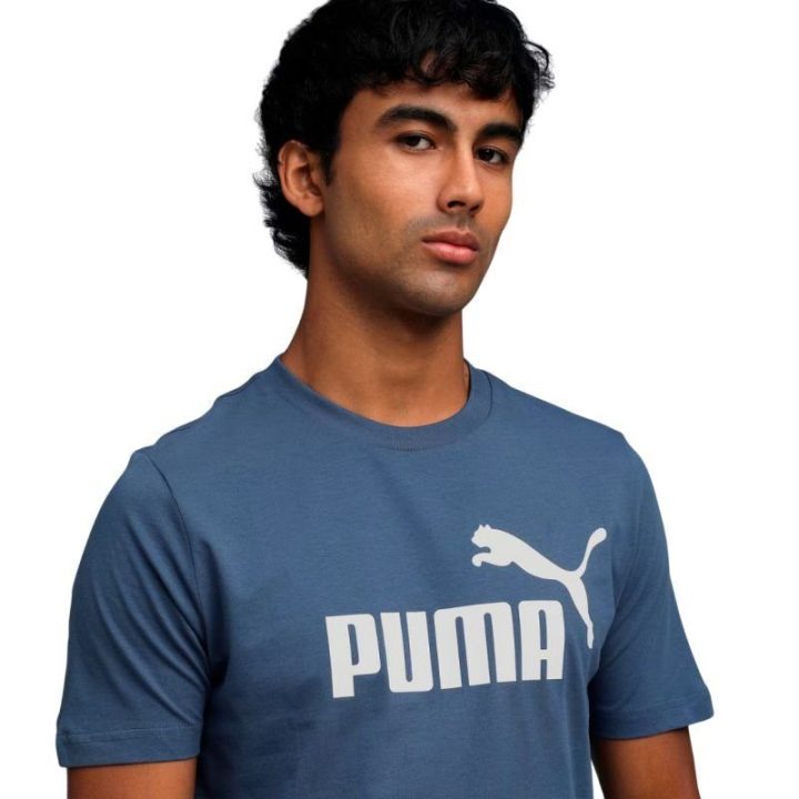 Vyriški medvilniniai marškinėliai Puma Ess No.1 Logo Tee, mėlyni