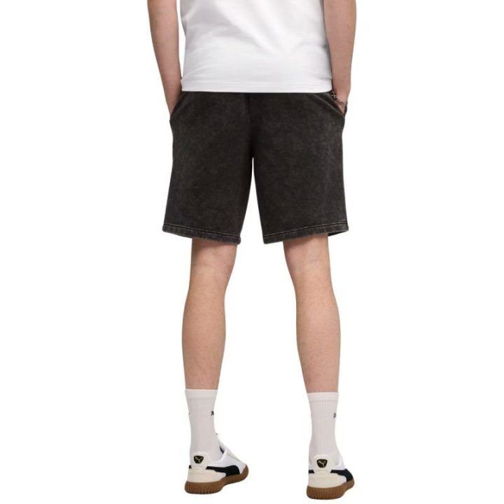 Vyriški šortai Puma Ess Elevated Relaxed Wash, juodi ir pilki