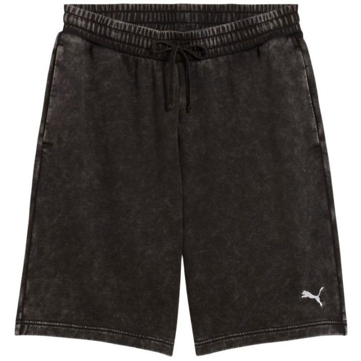 Vyriški šortai Puma Ess Elevated Relaxed Wash, juodi ir pilki