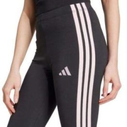 Moteriškos medvilninės tamprės adidas Essentials 3-Stripes, juodos