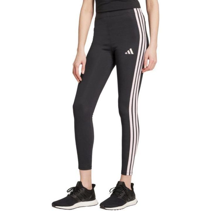 Moteriškos medvilninės tamprės adidas Essentials 3-Stripes, juodos