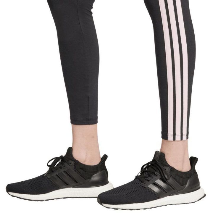 Moteriškos medvilninės tamprės adidas Essentials 3-Stripes, juodos