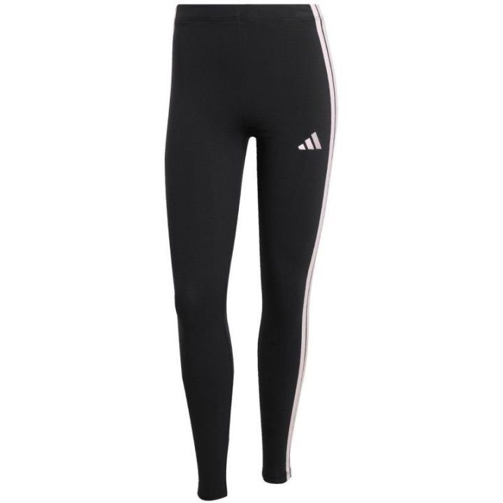 Moteriškos medvilninės tamprės adidas Essentials 3-Stripes, juodos