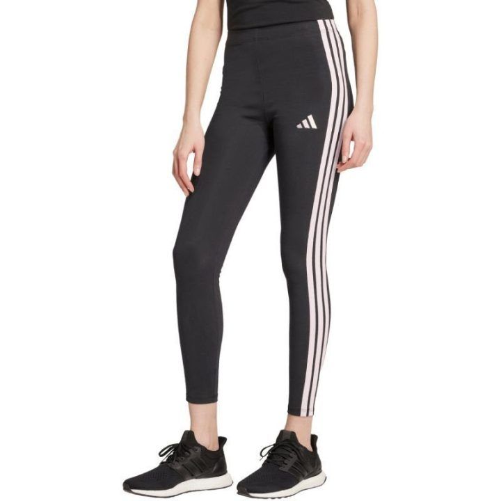 Moteriškos medvilninės tamprės adidas Essentials 3-Stripes, juodos