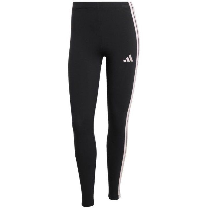 Moteriškos medvilninės tamprės adidas Essentials 3-Stripes, juodos