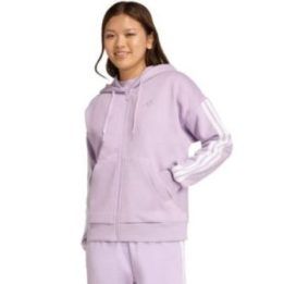 Moteriškas džemperis su gobtuvu adidas Essentials 3-Stripes, violetinis