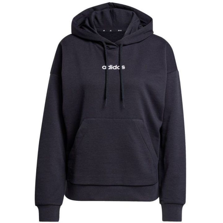 Moteriškas medvilninis džemperis su gobtuvu adidas Essentials Linear