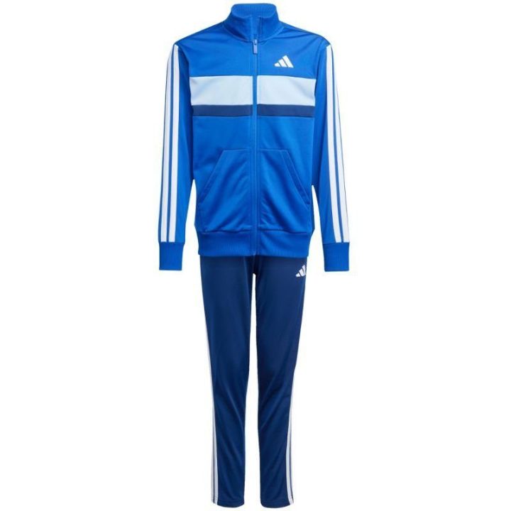 Vaikiškas sportinis kostiumas adidas Tiberio 3-Stripes, mėlynas