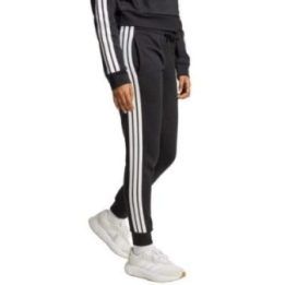 Moteriškos sportinės kelnės adidas 3-Stripes, juodos ir baltos