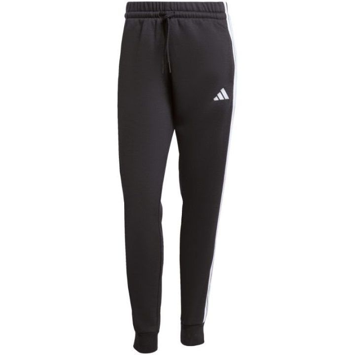 Moteriškos sportinės kelnės adidas 3-Stripes, juodos ir baltos