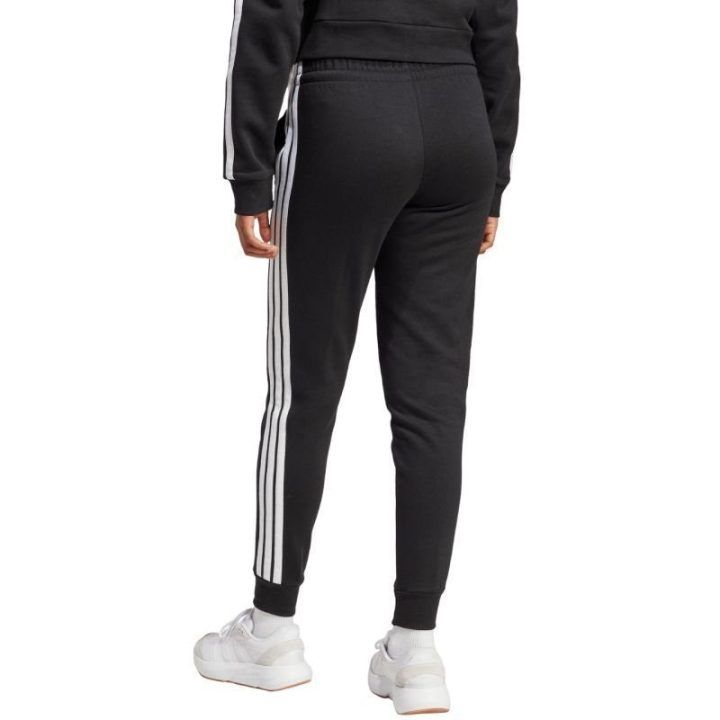 Moteriškos sportinės kelnės adidas 3-Stripes, juodos ir baltos