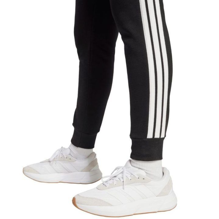 Moteriškos sportinės kelnės adidas 3-Stripes, juodos ir baltos