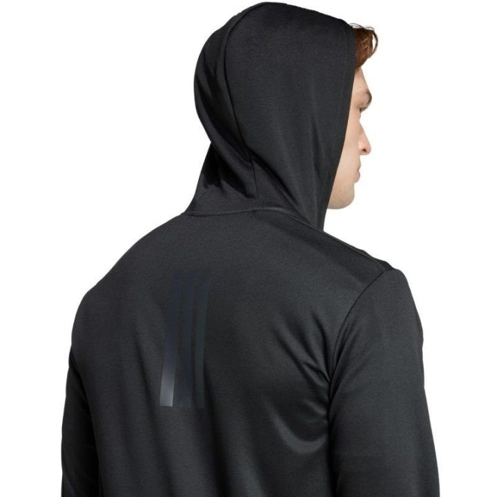 Vyriškas džemperis su gobtuvu ir užtrauktuku adidas SEA, juodas
