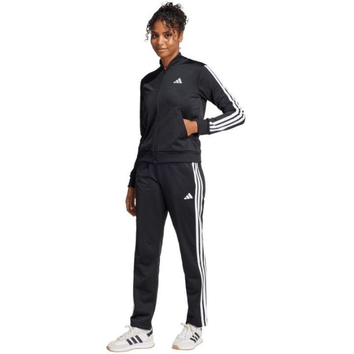 Moteriškas sportinis kostiumas adidas Essentials 3-Stripes, juodas