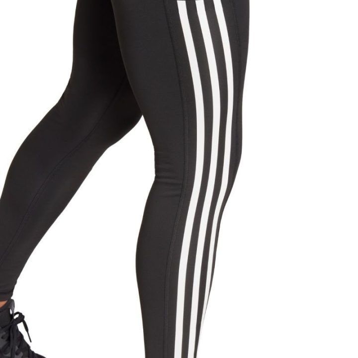 Moteriškos pilno ilgio tamprės adidas Optime 3-Stripes, juodos