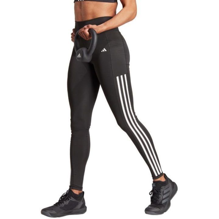 Moteriškos pilno ilgio tamprės adidas Optime 3-Stripes, juodos