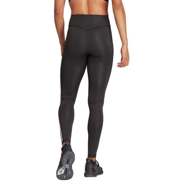 Moteriškos pilno ilgio tamprės adidas Optime 3-Stripes, juodos