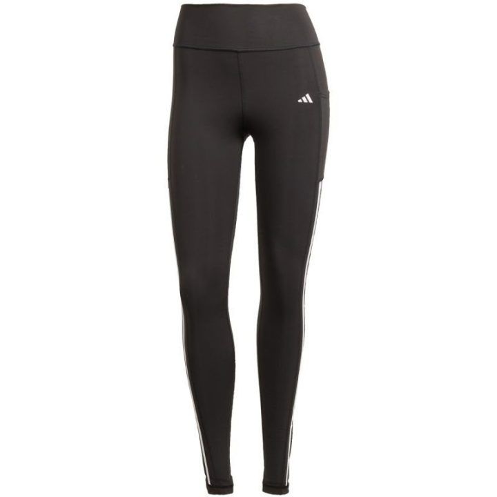 Moteriškos pilno ilgio tamprės adidas Optime 3-Stripes, juodos