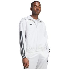 Vyriškas džemperis su užtrauktuku adidas Tiro WV TT Q3, baltas