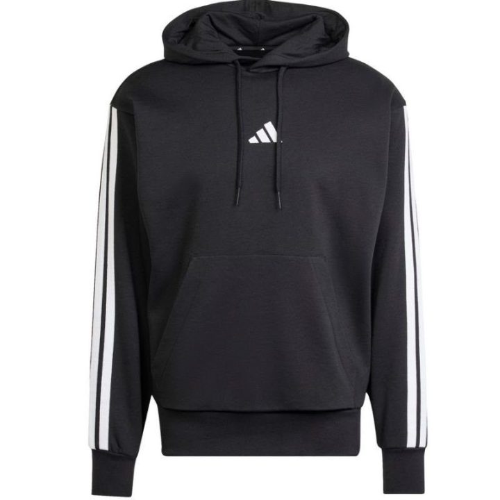 Vyriškas medvilninis džemperis su gobtuvu adidas Essentials 3-Stripes