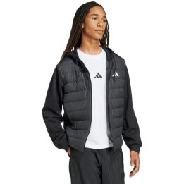 Vyriška striukė su gobtuvu adidas Essentials Climawarm, juoda