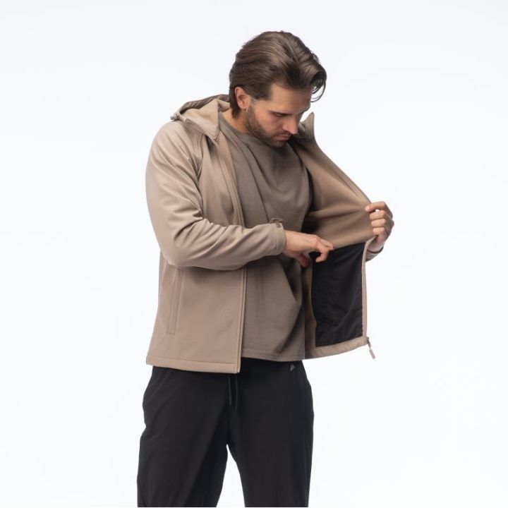 Vyriška softshell striukė su reguliuojamu gobtuvu Martes