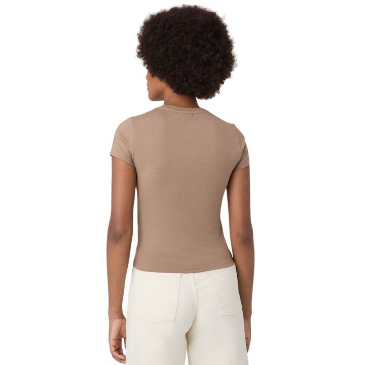 Moteriški medvilniniai marškinėliai FILA Trivero, smėlio