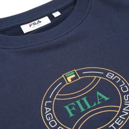 Moteriškas medvilninis džemperis Fila, tamsiai mėlynas