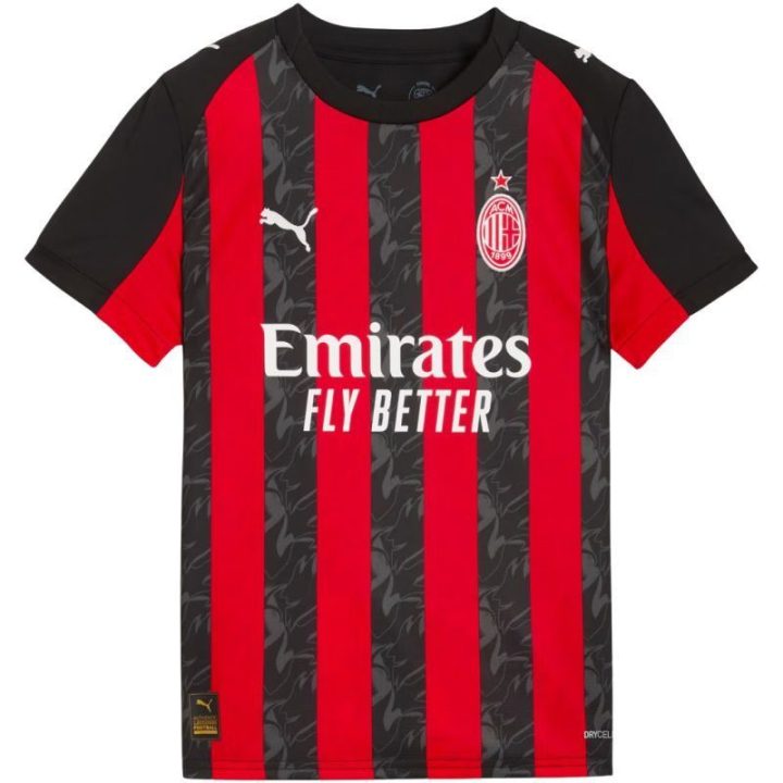 Vaikiški futbolo marškinėliai Puma AC Milan, juodi ir raudoni