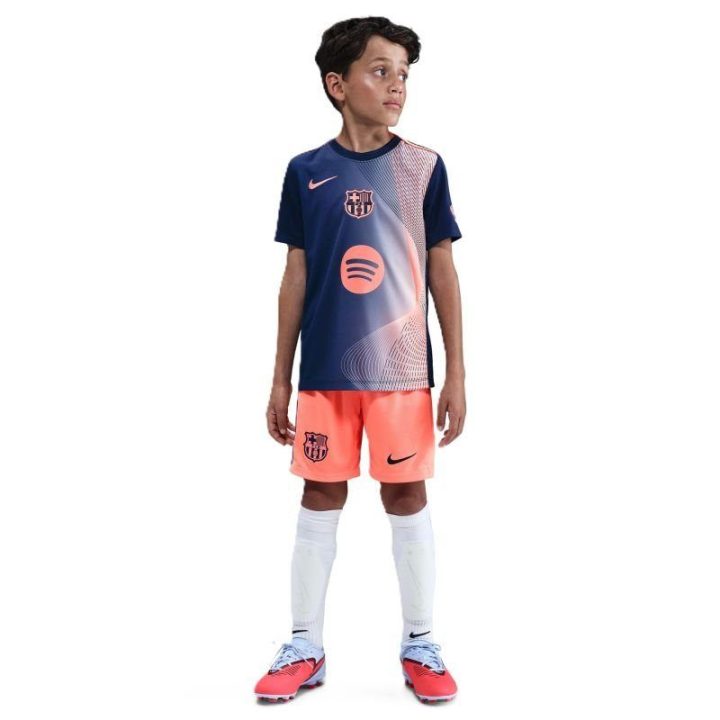 Vaikiški marškinėliai Nike FC Barcelona, tamsiai mėlyni ir oranžiniai