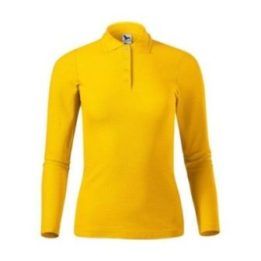 Moteriški polo marškinėliai Malfini Pique Polo LS, geltoni