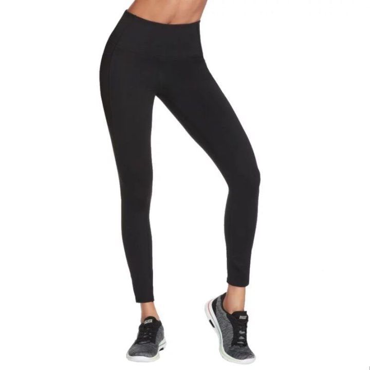 Moteriškos tamprės su aukštu liemeniu Skechers Go Walk, juodos