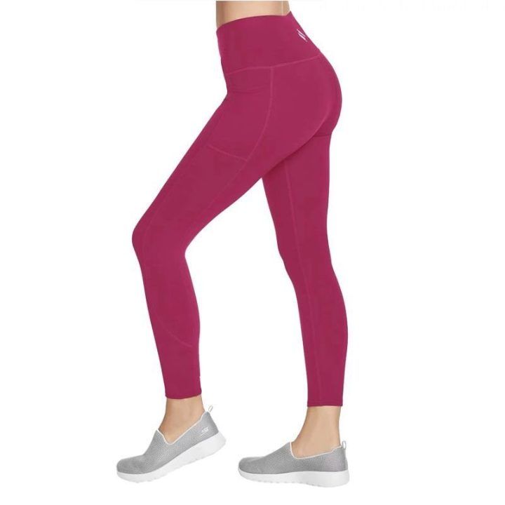 Moteriškos tamprės paaukštintu liemeniu Skechers Go Walk, rožinės