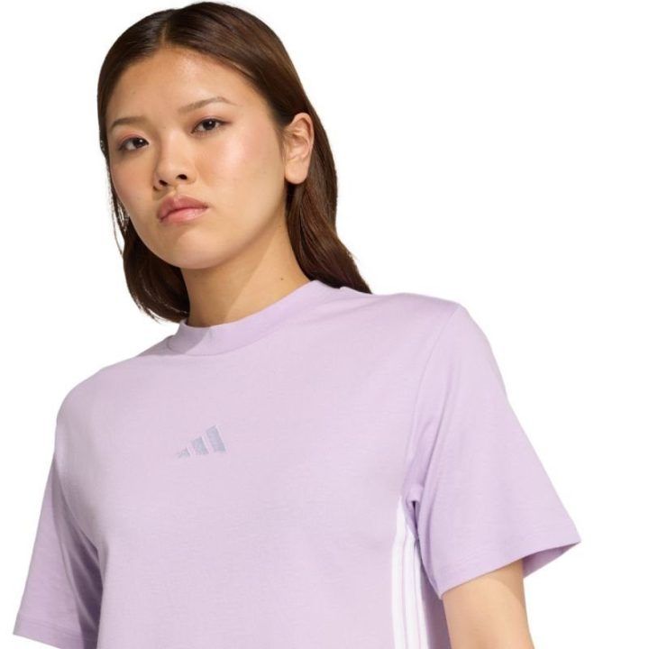 Moteriški marškinėliai adidas Essentials, šviesiai violetiniai